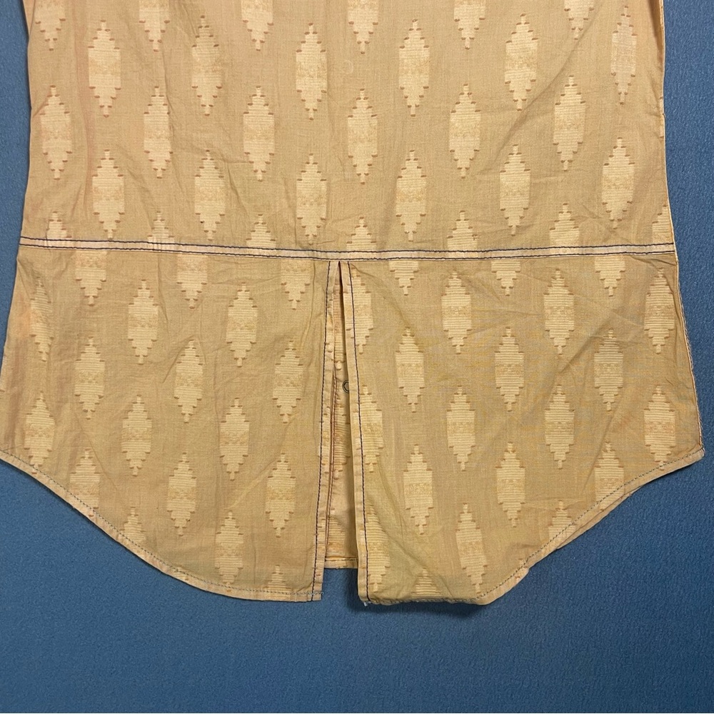 Ryan Michael Western Snap Shirt Mustard Aztec Embroidered Women S - Picture 8 of 11